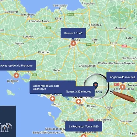 Ferienhaus Maison De 2 Proche A11 Ancenis, Logis Du Chateau Rouge Mésanger